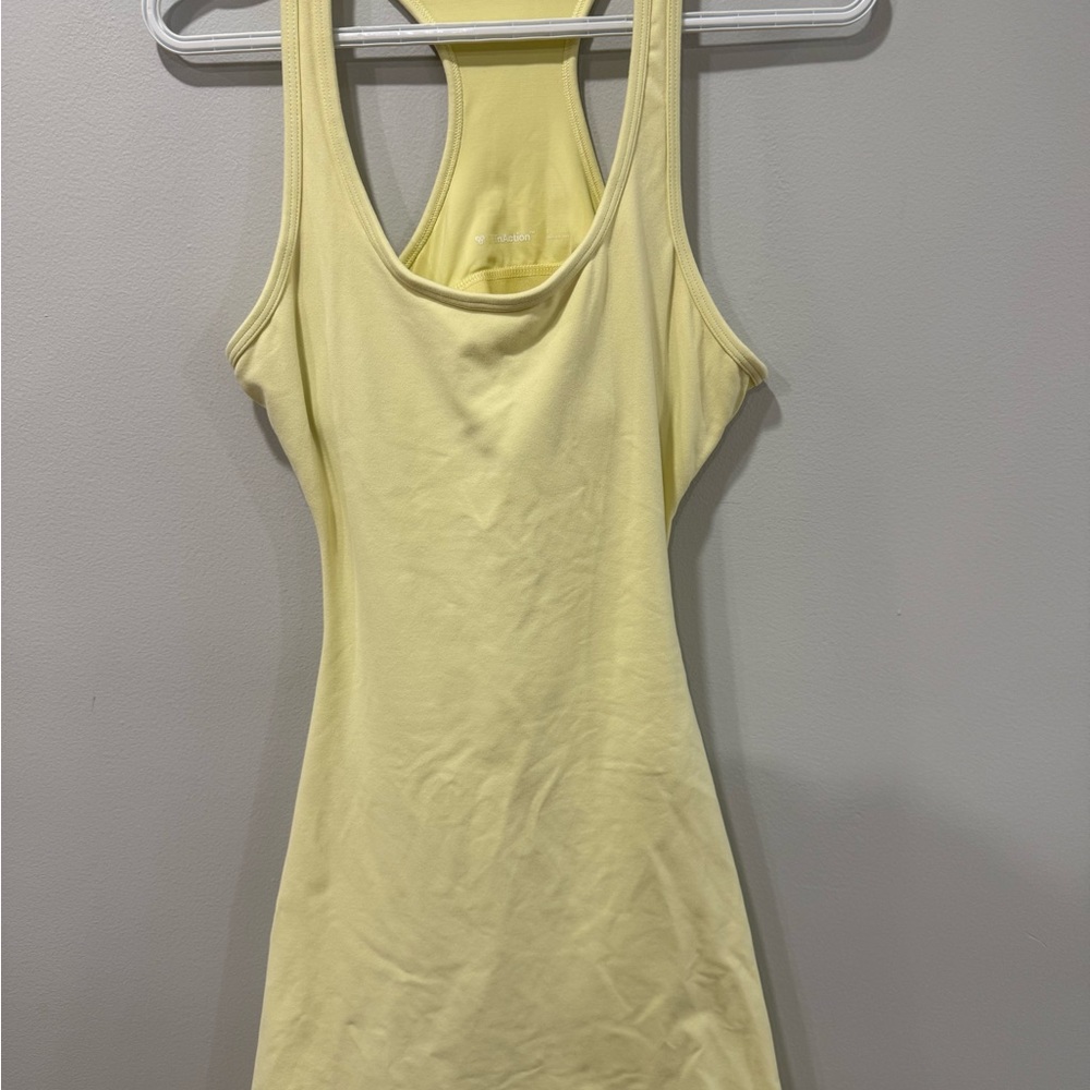 Yellow Racerback Tank Top Dress